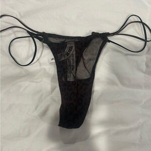 PINK Victoria's Secret Black Leopard Panty